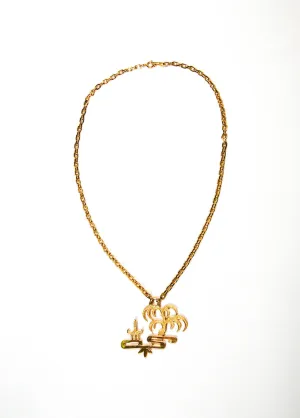 1970's Asian Inspired Pendant Necklace by Crown Trifari