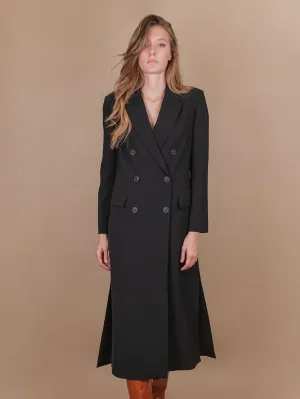 CAPPOTTO DOPPIOPETTO  CON SPACCO LATERALE NERO