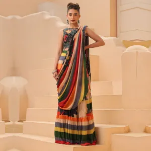 Colourburst Designer Ready-to-wear Saree