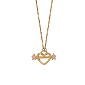 Heart Piercer Necklace Gold