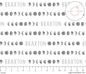 Plush Minky Fleece Personalized Blanket | Moon Phases