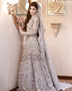 Premium Silver Bridal Lehenga Choli Designer Wear #BN817